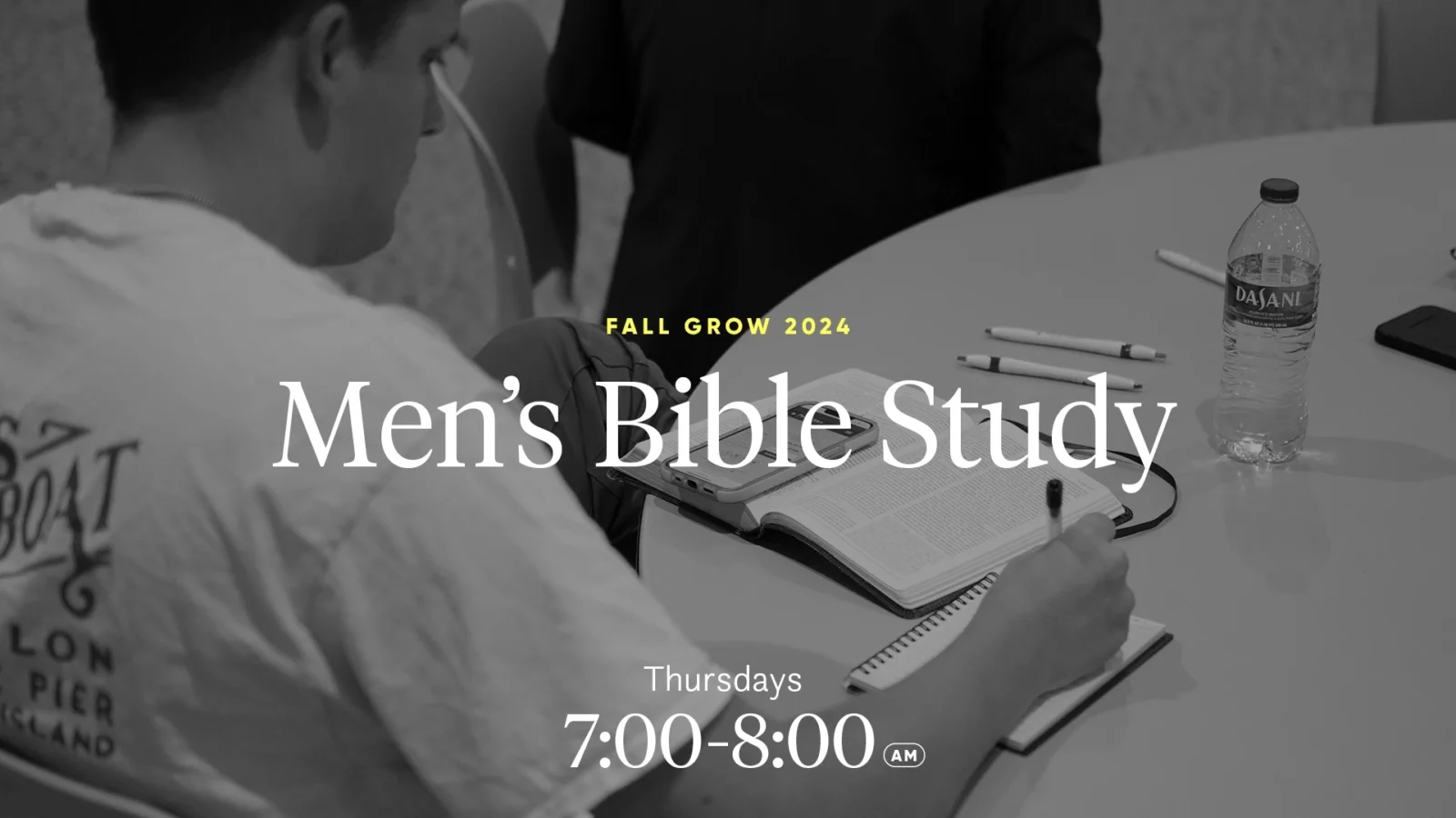 men's bible study: thursdays 7 - 8 am